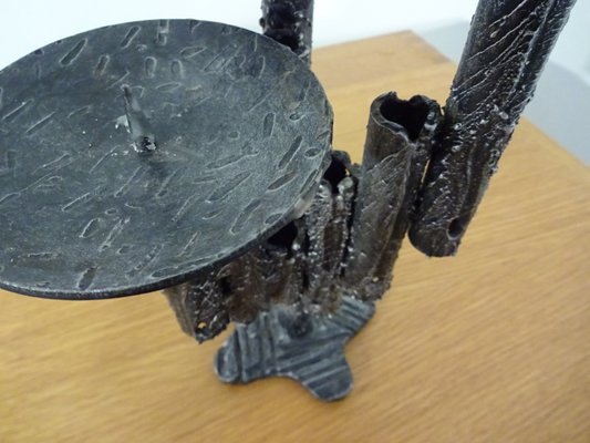 Brutalist Iron Candleholder, 1960s-RDW-560300