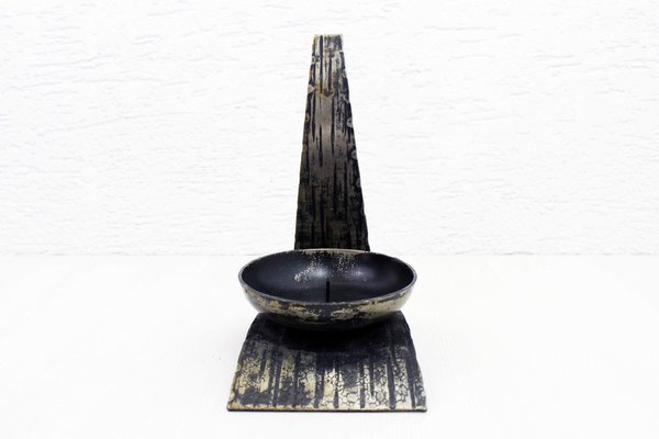 Brutalist Iron Candleholder, 1970s-BQF-1773548