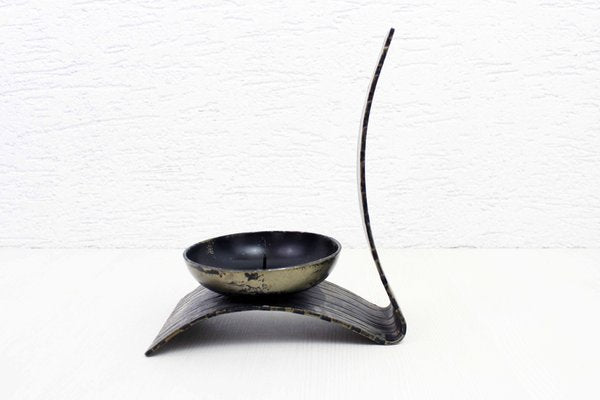 Brutalist Iron Candleholder, 1970s-BQF-1773548