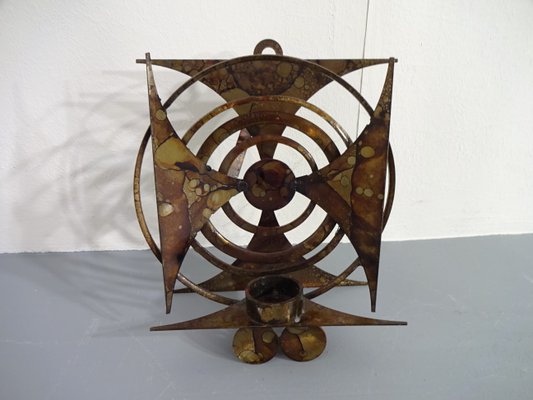 Brutalist Iron Candleholder by Henrik Horst, 1960s-RDW-628186