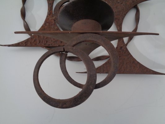 Brutalist Iron Candleholders by Henrik Horst, 1960s, Set of 2-RDW-727820