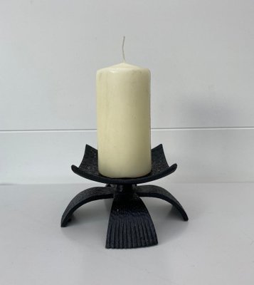 Brutalist Iron Candlestick, 1960s-LL-1312169