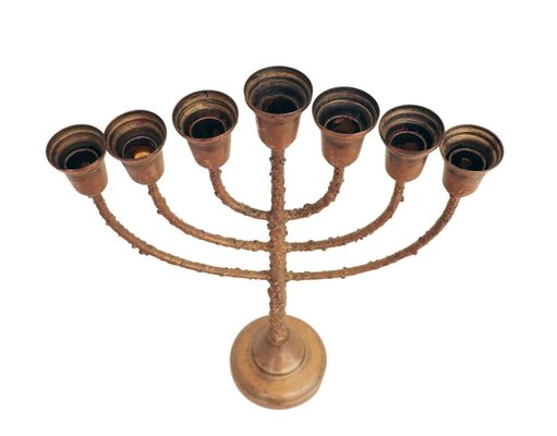 Brutalist Jewish Menorah-DEK-932479