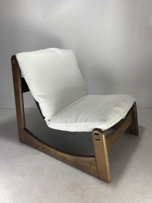 Brutalist Lounge Low Relax Chair in Bouclé by Carl Straub, 1970s-BHG-1818753