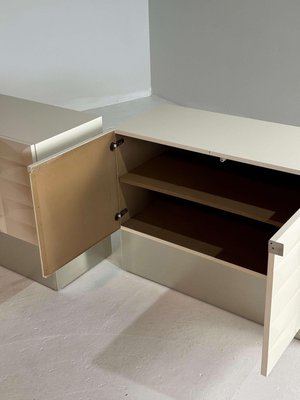 Brutalist Low Cabinet Set in Crème White-GNW-2028692