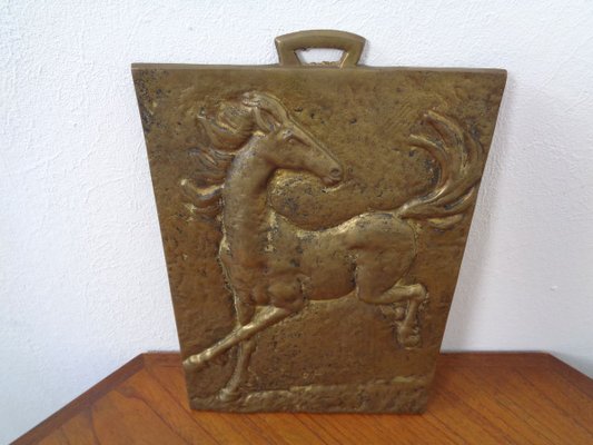 Brutalist Metal Horse Wall Panel, 1960s-RDW-902211