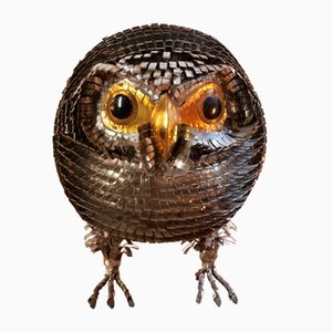 Brutalist Metal Owl, 1970s-ZJN-1772599