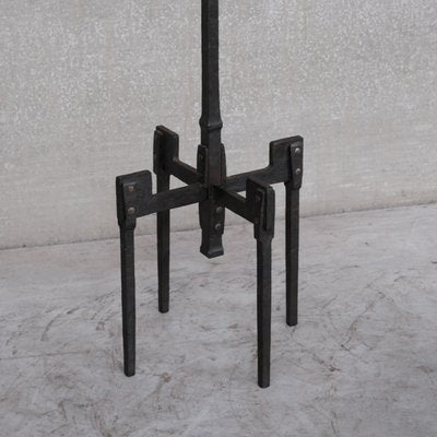 Brutalist Mid-Century Iron Floor and Table Lamp, Set of 4-JRP-1115812