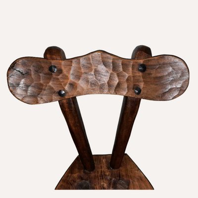 Brutalist Milking Stool, France, 1950s-BHG-1363999