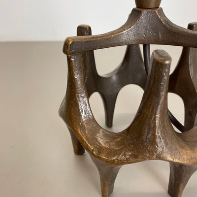 Brutalist Modern Bronze Table Light by Michael Harjes, Germany 1960s-QZ-1735704