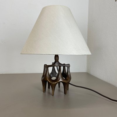 Brutalist Modern Bronze Table Light by Michael Harjes, Germany 1960s-QZ-1735704