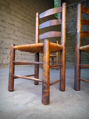 Brutalist Mulching Chairs attributed to George Robert, France, 1950s, Set of 4-ZJN-1770548