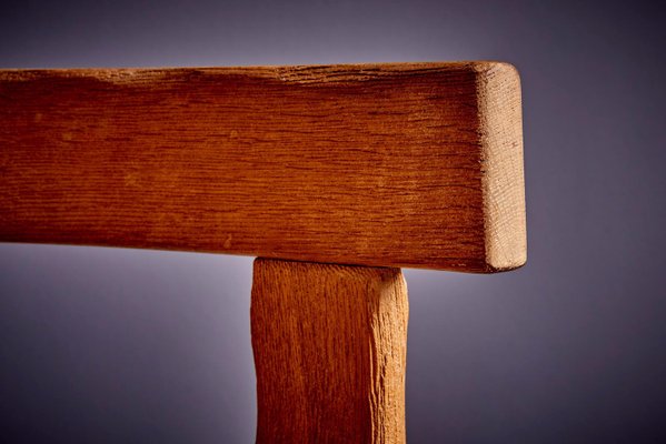 Brutalist Oak Chair from De Puydt, 1970s-SFD-2026356