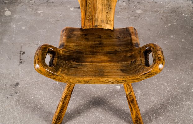 Brutalist Oak Chairs, 1960s, Set of 4-VLO-1766301