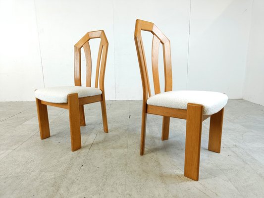 Brutalist Oak Dining Chairs, 1970s, Set of 6-IRH-1798767