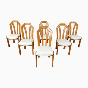 Brutalist Oak Dining Chairs, 1970s, Set of 6-IRH-1798767