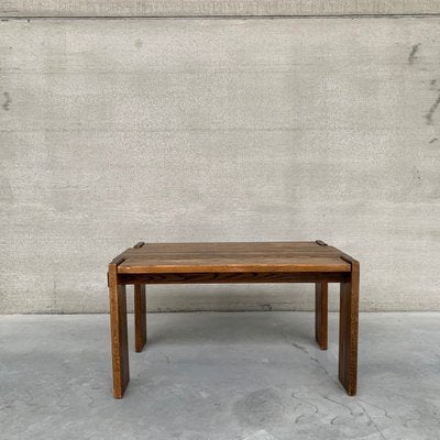 Brutalist Oak Mid-Century Belgium Dining Table-JRP-998249