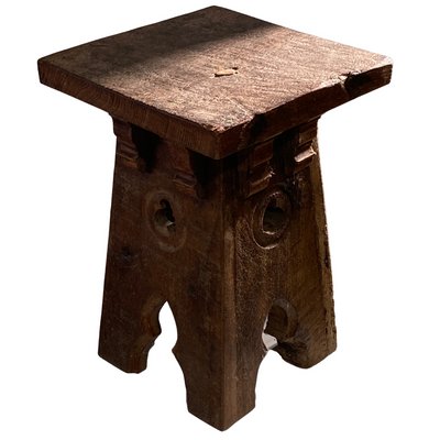 Brutalist Oak Stool-BHG-1162434