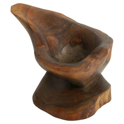 Brutalist Olive Wood Vide Poche by Charlotte Perriand, France, 1950s-UR-1017799