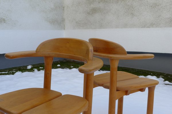 Brutalist Opus Chairs by Erwin Berghammer for Team 7, Austria, 1980s, Set of 2-VRE-1785826