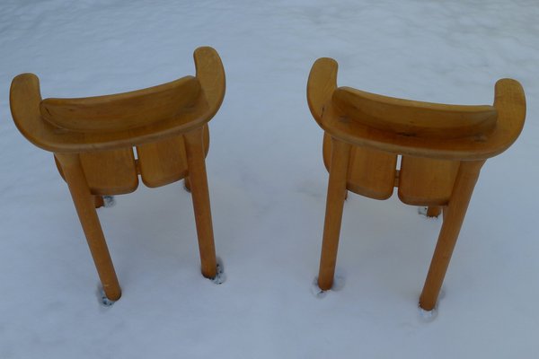 Brutalist Opus Chairs by Erwin Berghammer for Team 7, Austria, 1980s, Set of 2-VRE-1785826