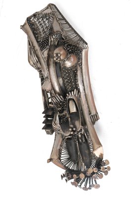 Brutalist Patinated Metal Abstract Sculpture by Frans De Boer Lichtveld, 1964-MY-1722174