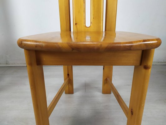 Brutalist Pine Dining Chairs, Set of 4-EAD-1288861