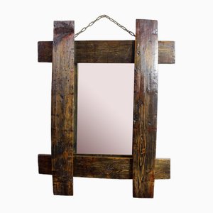 Brutalist Popular Mirror, France, 1930s-BQF-1802229