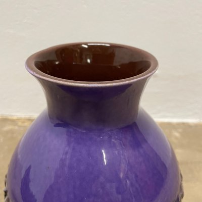 Brutalist Purple Fat Lava Ceramic Vase from Carstens Tönnieshof, Germany, 1970s-QZ-1796115