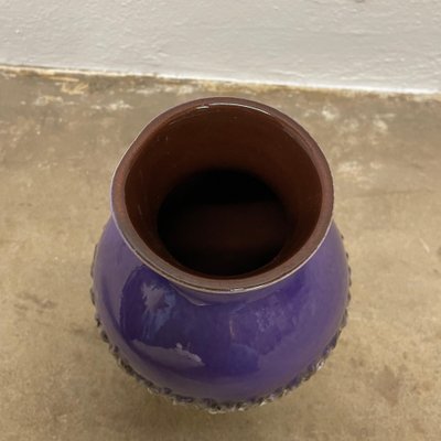 Brutalist Purple Fat Lava Ceramic Vase from Carstens Tönnieshof, Germany, 1970s-QZ-1796115