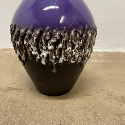 Brutalist Purple Fat Lava Ceramic Vase from Carstens Tönnieshof, Germany, 1970s-QZ-1796115