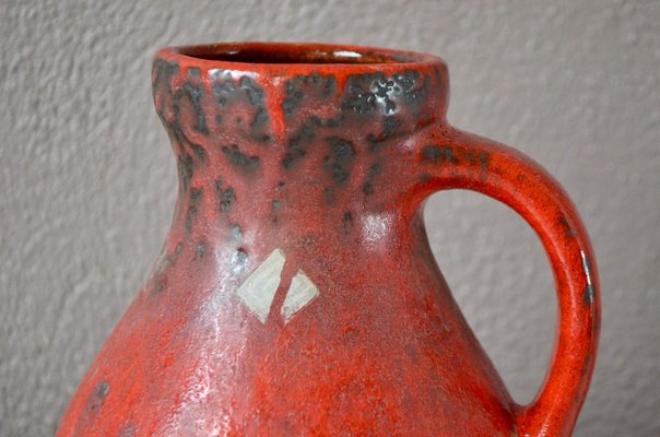 Brutalist Red Lava Vase from Carstens Tönnieshof, 1960s-AIU-836613