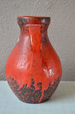 Brutalist Red Lava Vase from Carstens Tönnieshof, 1960s-AIU-836613