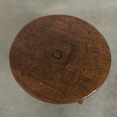 Brutalist Round Coffee Table, 1970s-NDL-2031313