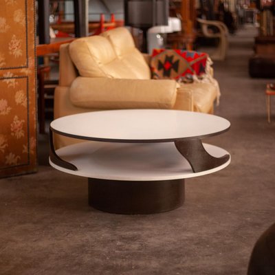 Brutalist Round Coffee Table from T. Spectrum, 1970s-QVY-1800372