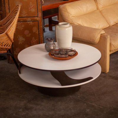 Brutalist Round Coffee Table from T. Spectrum, 1970s-QVY-1800372