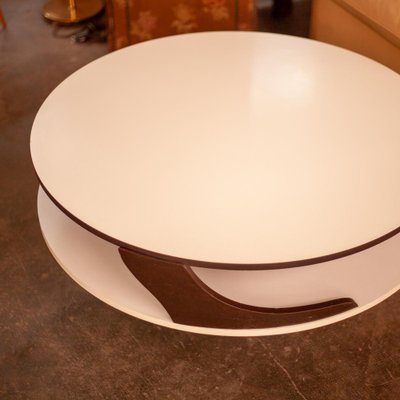 Brutalist Round Coffee Table from T. Spectrum, 1970s-QVY-1800372