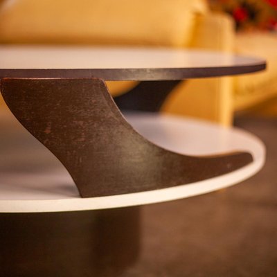 Brutalist Round Coffee Table from T. Spectrum, 1970s-QVY-1800372