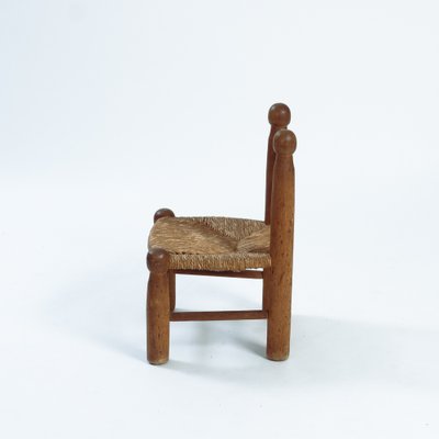 Brutalist Rush Childrens Chair in the style of Charles Dudoyt, 1950s, Set of 2-NQU-1396500