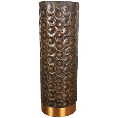 Brutalist Sculptural Copper Vase in the Style of Auböck, Austria, 1950s-QZ-1053043