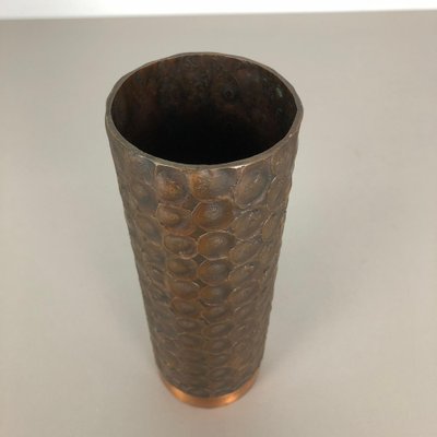 Brutalist Sculptural Copper Vase in the Style of Auböck, Austria, 1950s-QZ-1053043