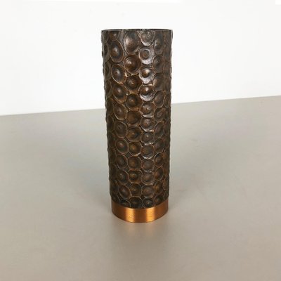 Brutalist Sculptural Copper Vase in the Style of Auböck, Austria, 1950s-QZ-1053043