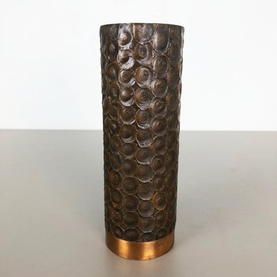 Brutalist Sculptural Copper Vase in the Style of Auböck, Austria, 1950s-QZ-1053043