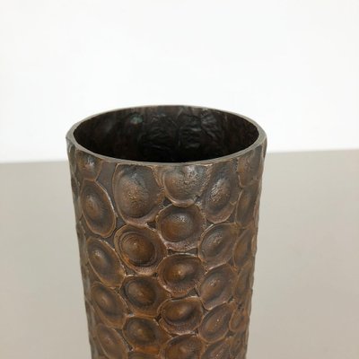 Brutalist Sculptural Copper Vase in the Style of Auböck, Austria, 1950s-QZ-1053043