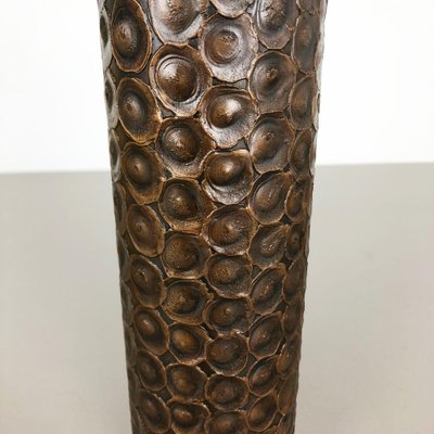 Brutalist Sculptural Copper Vase in the Style of Auböck, Austria, 1950s-QZ-1053043