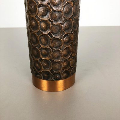 Brutalist Sculptural Copper Vase in the Style of Auböck, Austria, 1950s-QZ-1053043