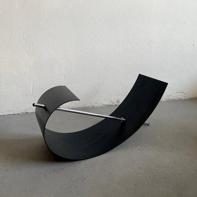 Brutalist Sculptural Steel and Glass Coffee Table, 1990s-EHE-1431525