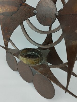 Brutalist Sculptural Wall Candleholder in the style of Henrik Horst, Denmark, 1970s-SFQ-1803196