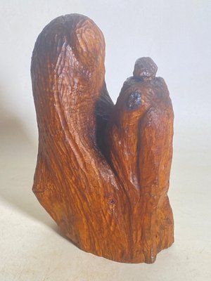 Brutalist Sculpture in Wood, France, 1950s-UR-1780807