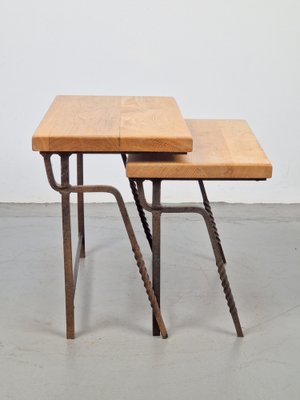 Brutalist Side Table Nesting Tables, 1970s, Set of 2-AXJ-1724725